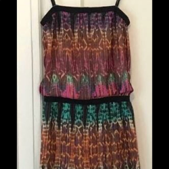 BCBGMAXAZRIA strapless aztec design pattern dress - Picture 2 of 3